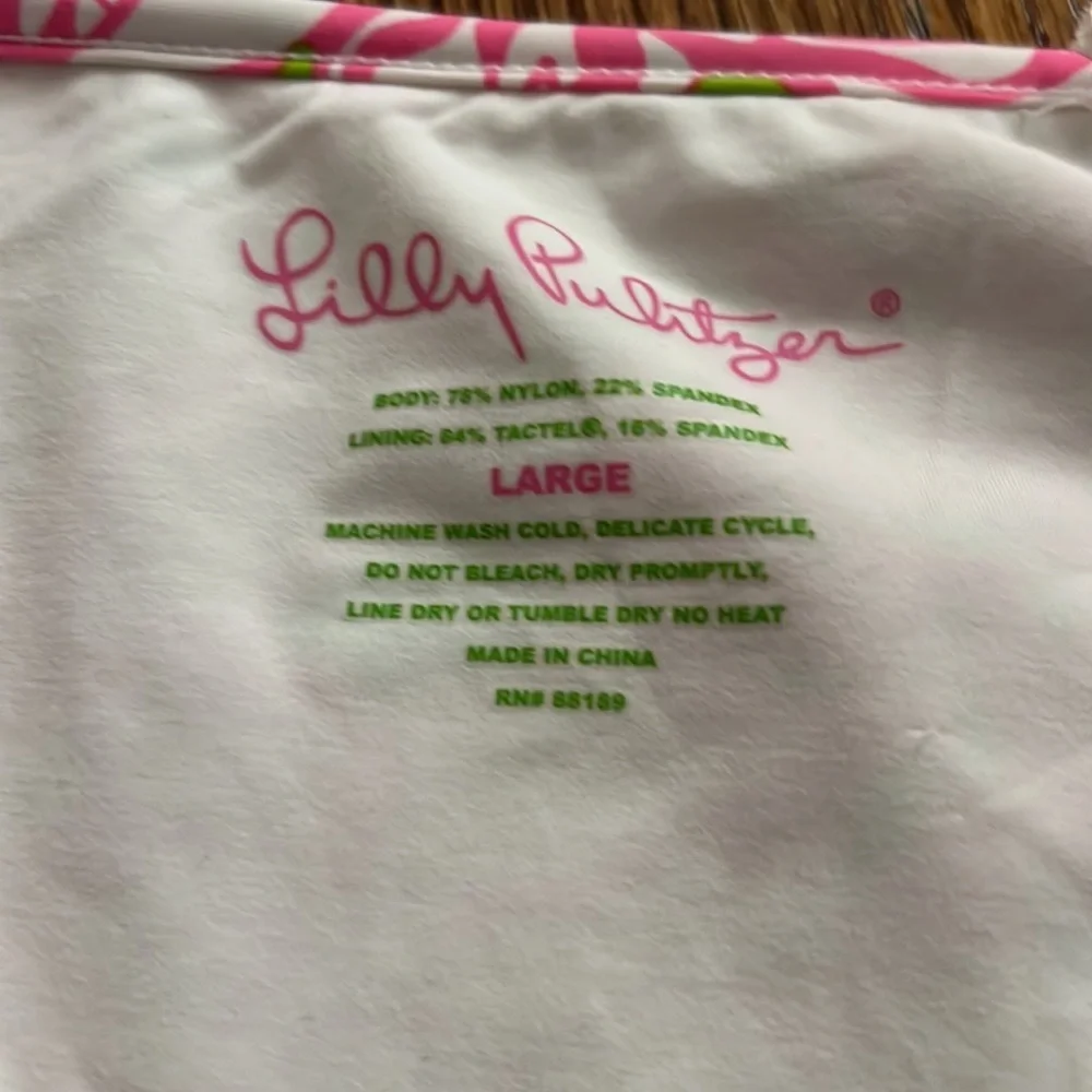 Lilly Pulitzer bikini set in Truly unruly & reversible matching coverup EUC L - Picture 6 of 11